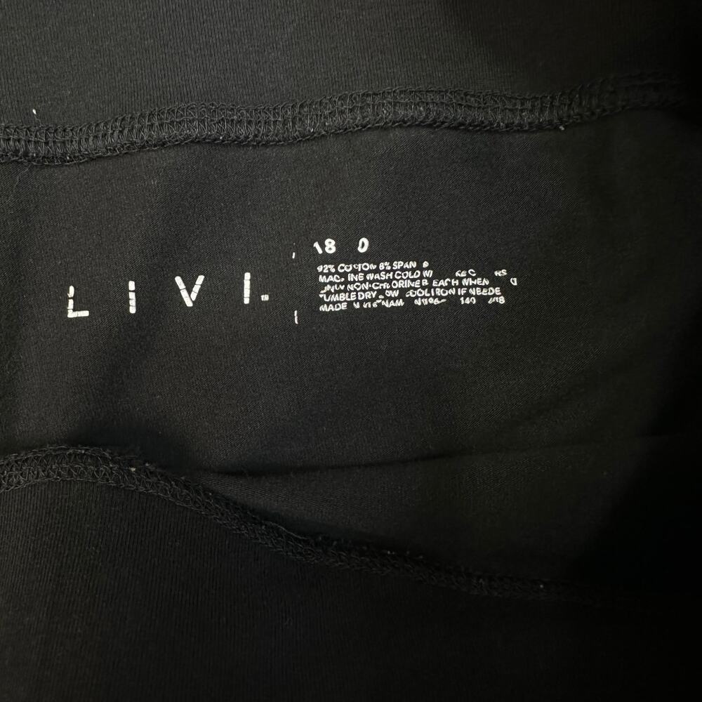 LIVI Soft Yoga Capri Pants Womens 16 Black High Rise Pull On Soft 4-Way Stretch - Picture 3 of 8